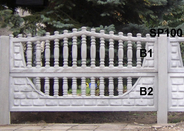 Betonový plot B1,B2,SP100
