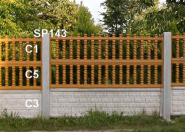 Betonový plot C1,C5,C3,SP143
