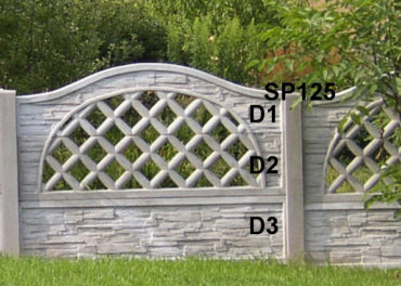 Betonový plot D3,D2,D1,SP125