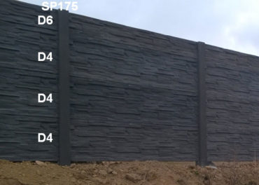 Betonový plot D4,D4,D4,D6,SP175