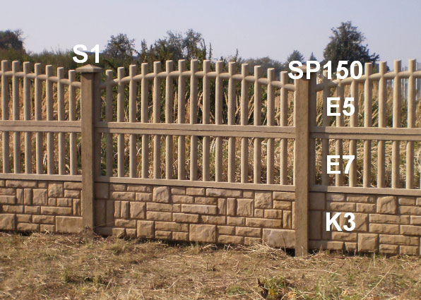 Betonový plot E5,E7,K3,SP150,S1