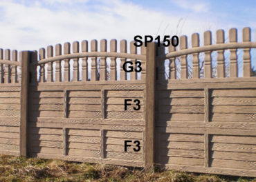 Betonový plot F3,F3,G3,SP150