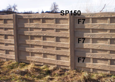 Betonový plot F7,F7,F7,SP150
