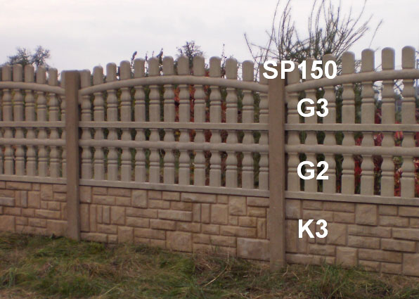 Betonový plot G3,G2,K3,SP150