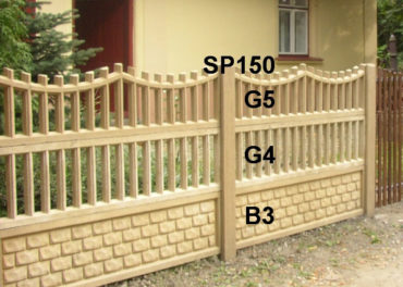 Betonový plot G5,G4,B3,SP150