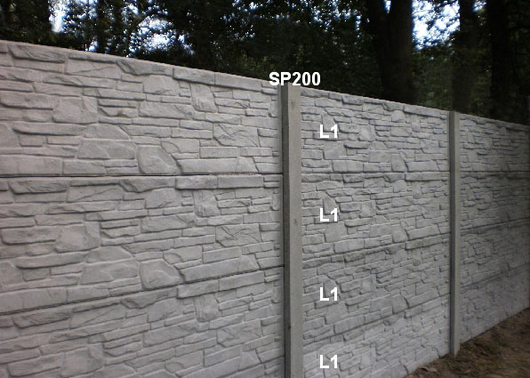 Betonový plot L1,L1,L1,L1,SP200